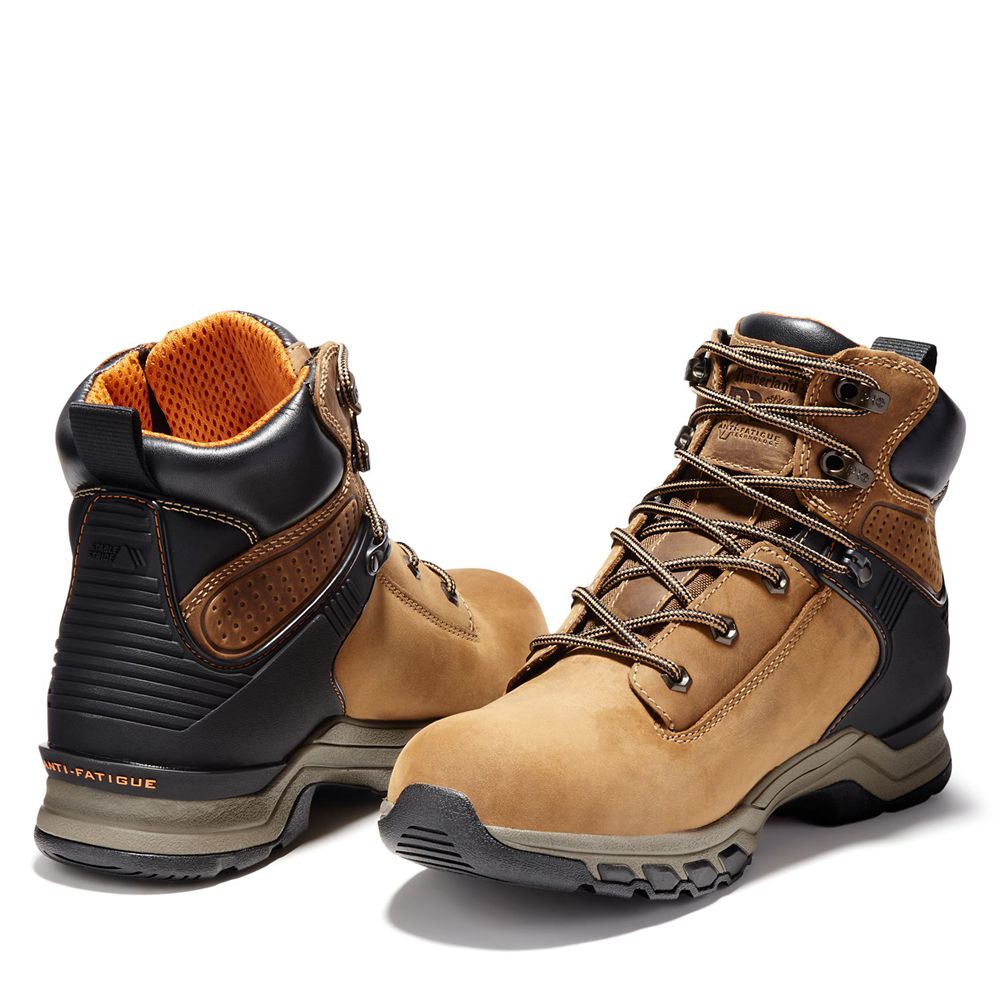 Botas de Trabajo Masculino - Timberland Pro® Hypercharge 6\" Soft Toe - FLAUP2351 - Marrom/Pretas